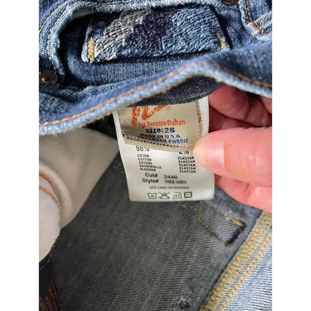Citizens Of Humanity Womens Big Sur 092 Low Waist Flair Embroidered Med Wash 26 - Picture 7 of 9